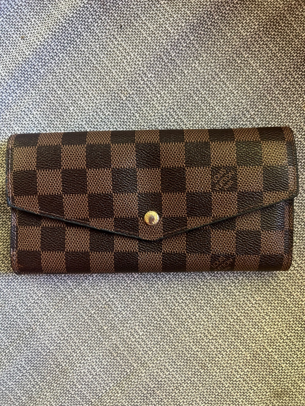 Faux Louis Vuitton Long Wallet Damier Ebene